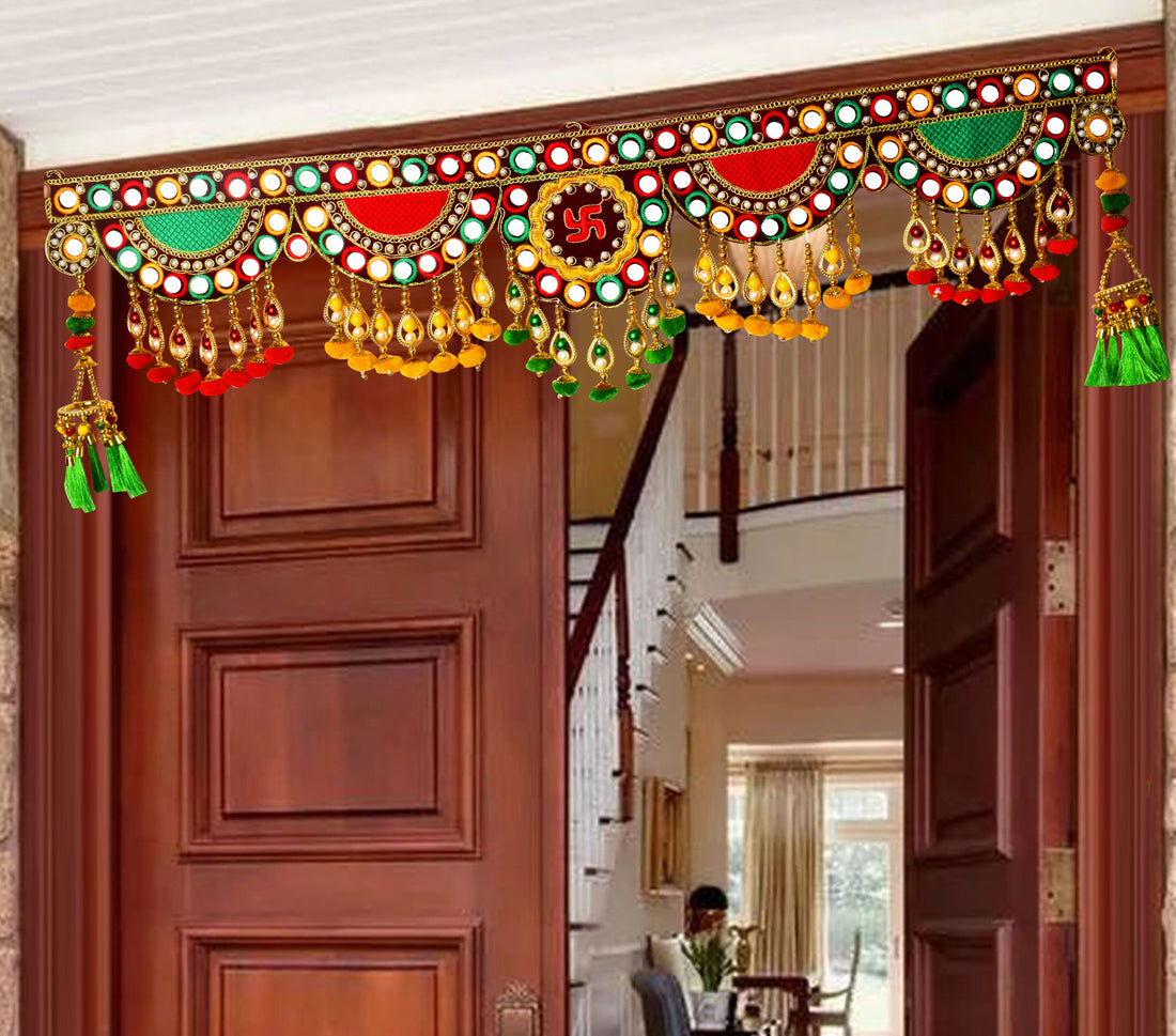 Embroidery and Mirror Work Toran For Home Wall Door Decoration