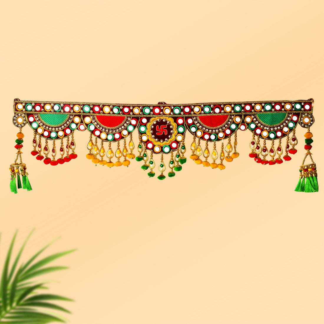 Embroidery and Mirror Work Toran For Home Wall Door Decoration