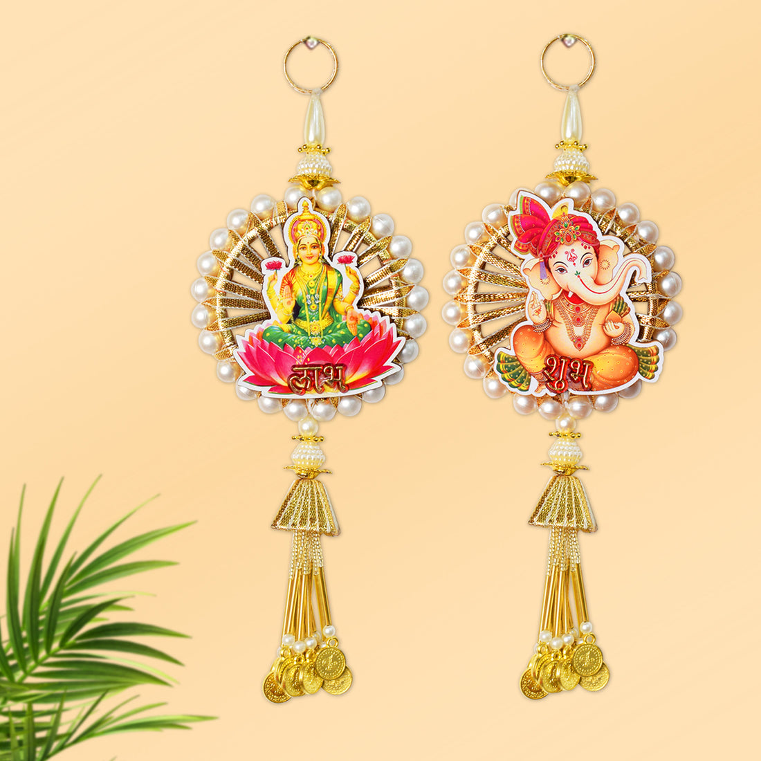 Laxmi Ganesh Shubh Labh Side Door Wall Hangings