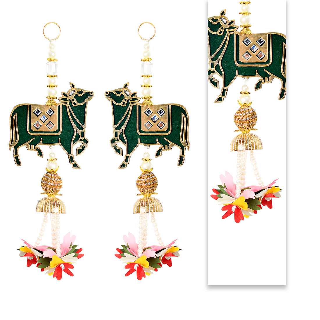 Cow Floral Side Door Wall Hangings