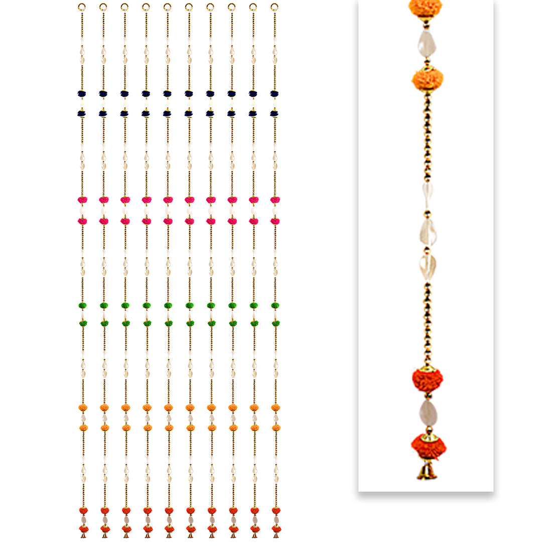 Elegant Pom Pom Wall Hanging Backdrop For Wall Decoration (10 Latkans)