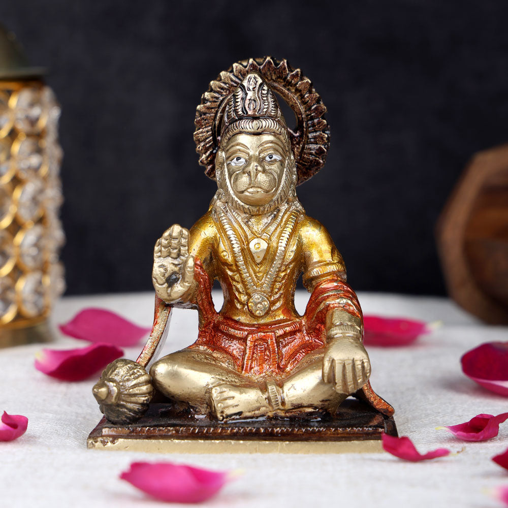 4.4 Inch Lord Hanuman Brass Idol