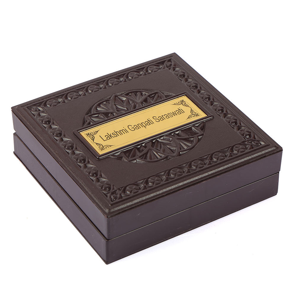 Lakshmi Ganesh & Saraswati Charan Paduka Box - Medium