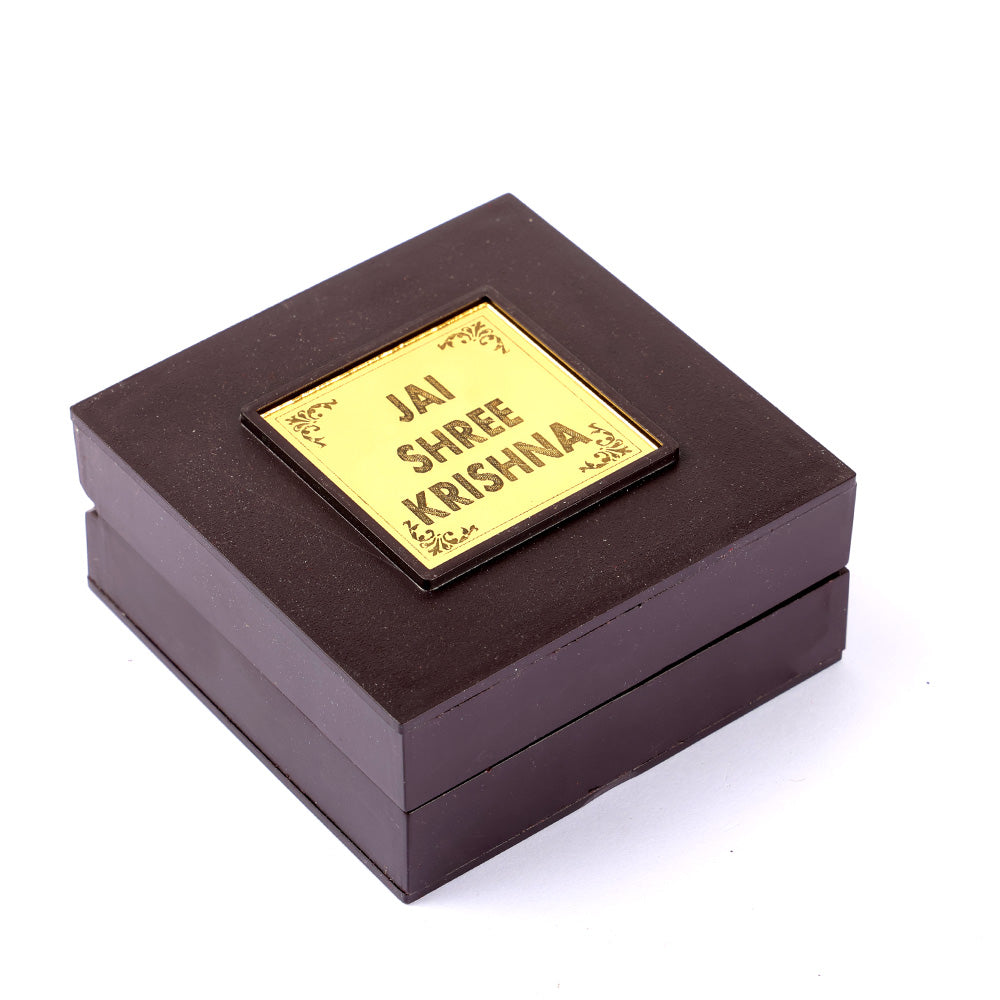 Jai Shree Krishna Charan Paduka Box - Small