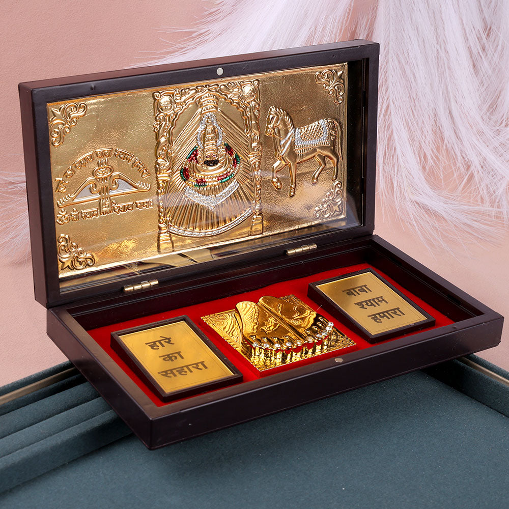 Khatu Shyam Baba Charan Paduka Box - Big
