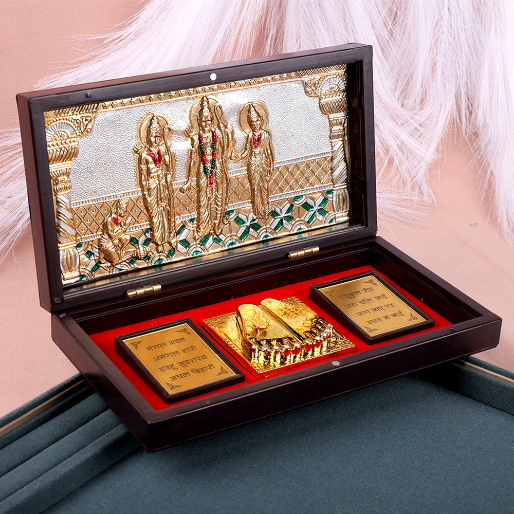 Shree Ram Darbar Charan Paduka Box - Big