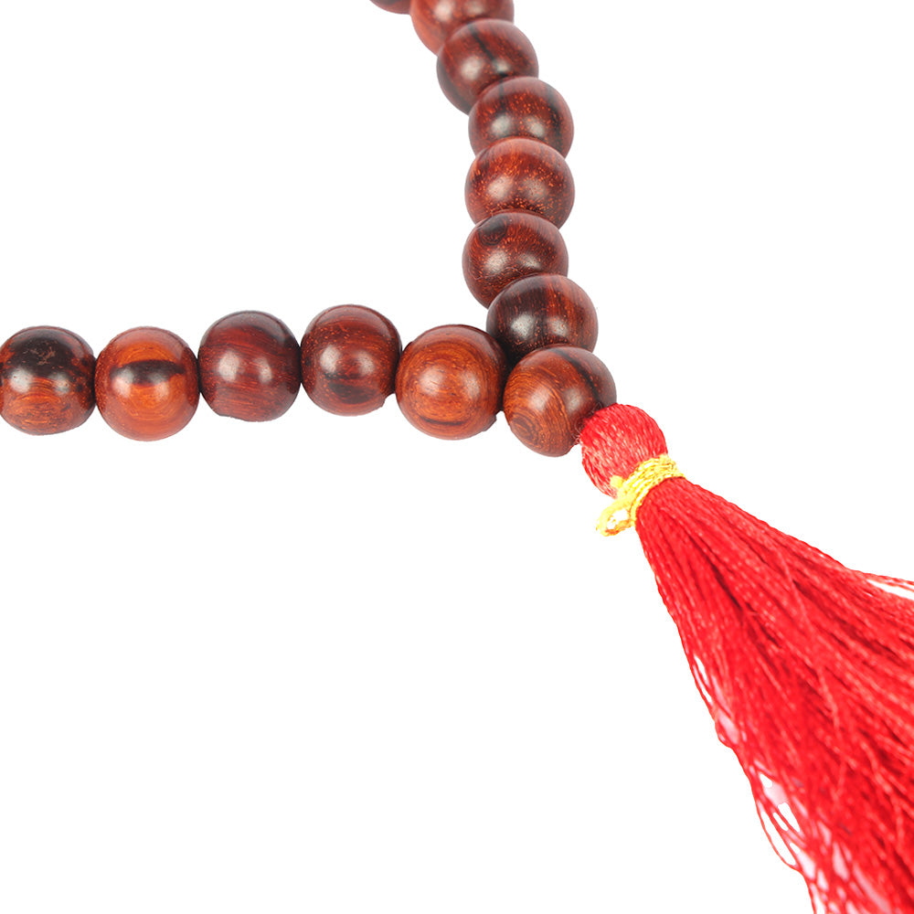 Red Chandan Mani Mala 27 Bead (12mm)