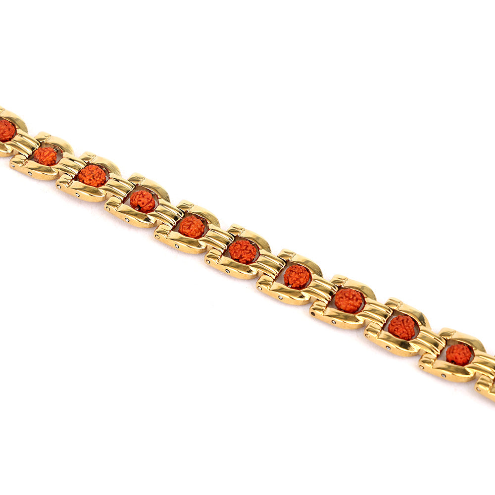 Elegant Rudraksha Bracelet Gold Plated Premium IGP Coating