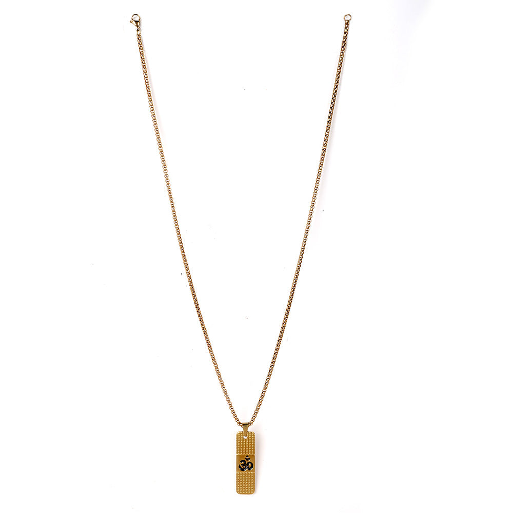 Om Name Pendant Gold Plated Premium IGP Coating