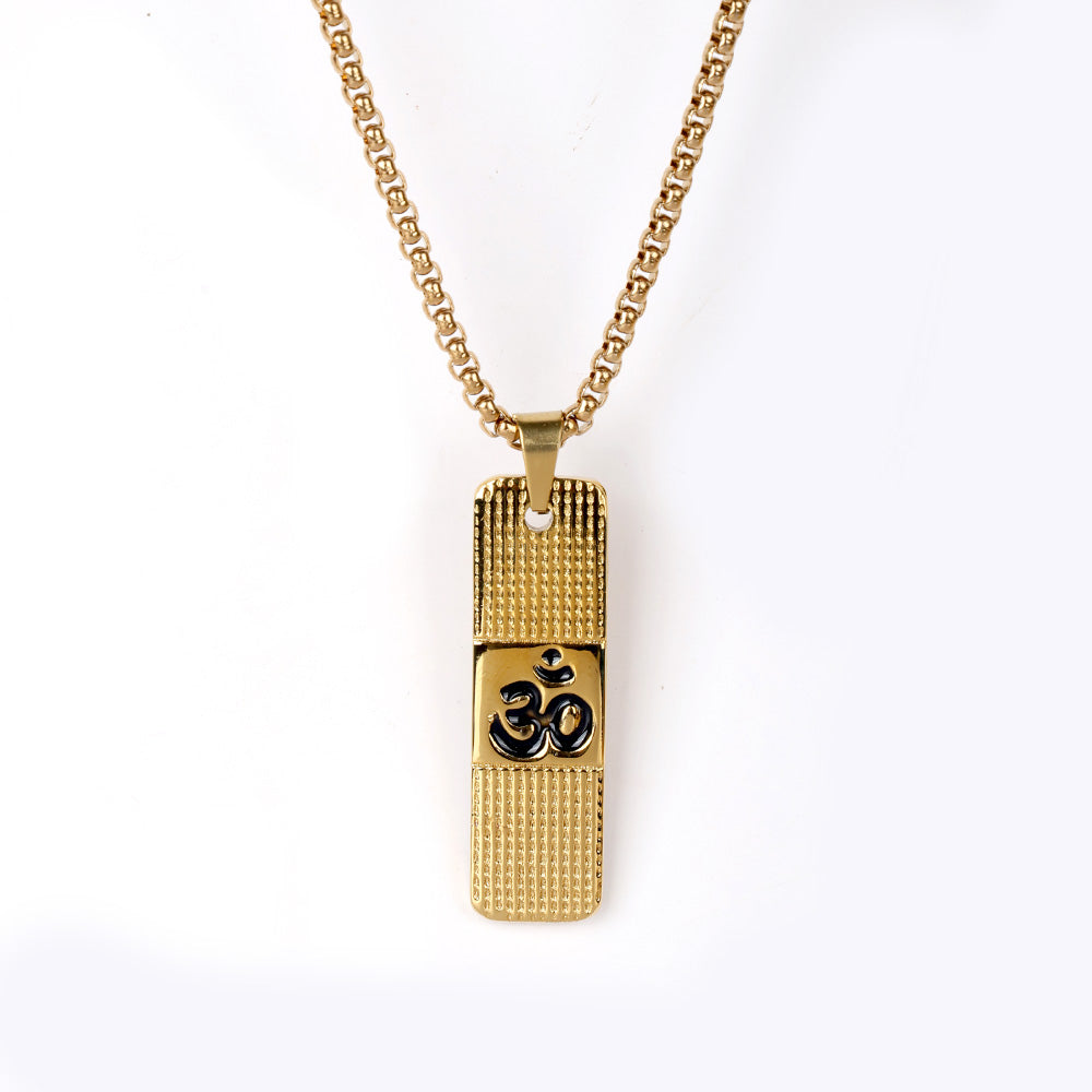Om Name Pendant Gold Plated Premium IGP Coating