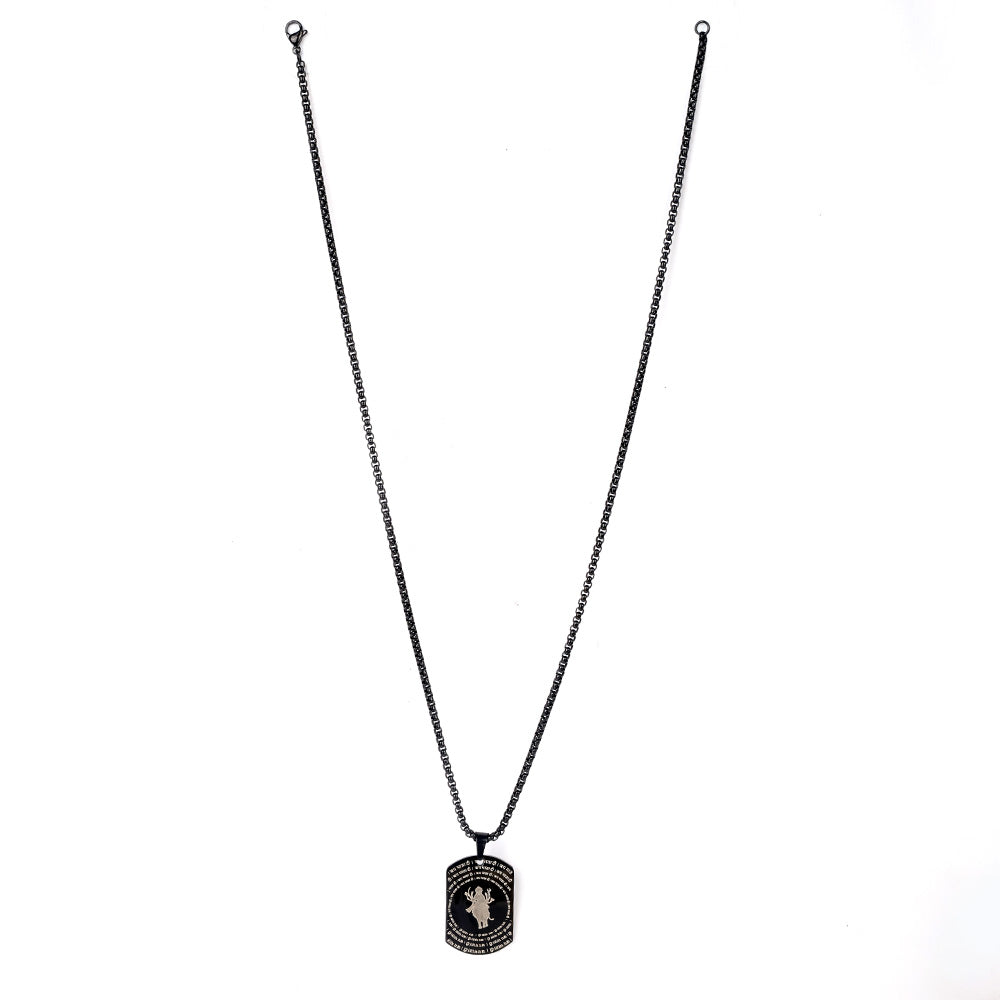 Shree Durga Maa Pendant MicroCarved Black