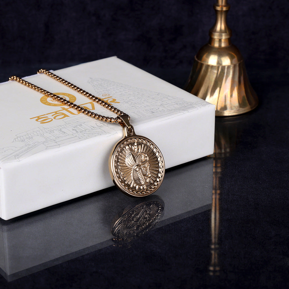 Hanuman Ji Gada Pendant Gold Plated Premium IGP Coating