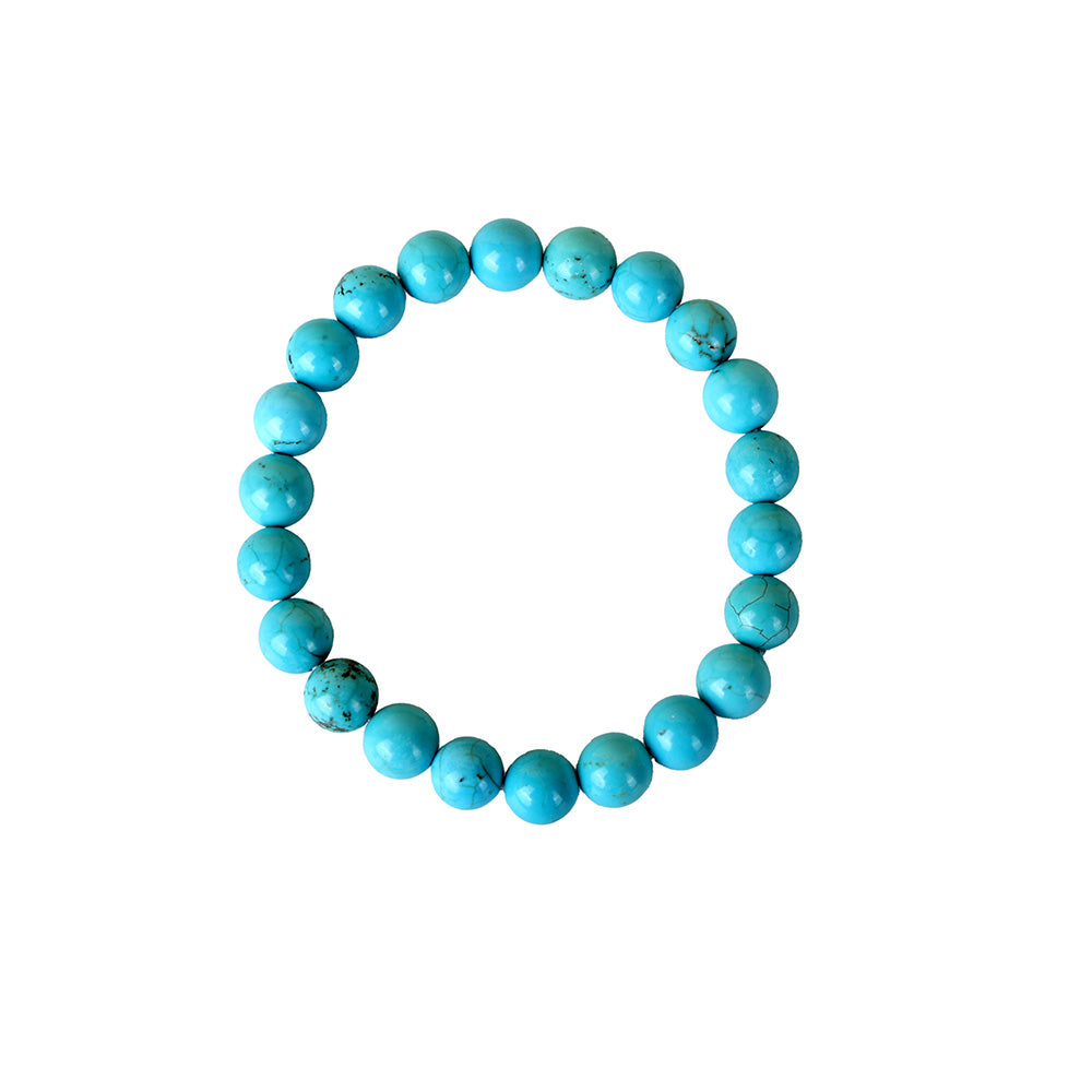 Turquoise Firoza Bracelet Natural Stone Beads Stylish Daily Wear