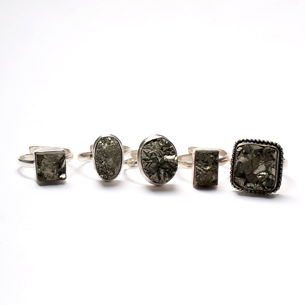 Pyrite Ring 1 Pc Assorted Stylish Spiritual Wear