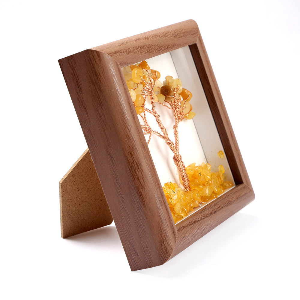 Citrine Tree with Frame Decorative Spiritual Piece