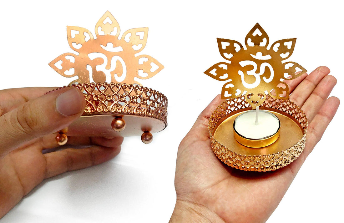 Decorative alluring OM Shadow Diya