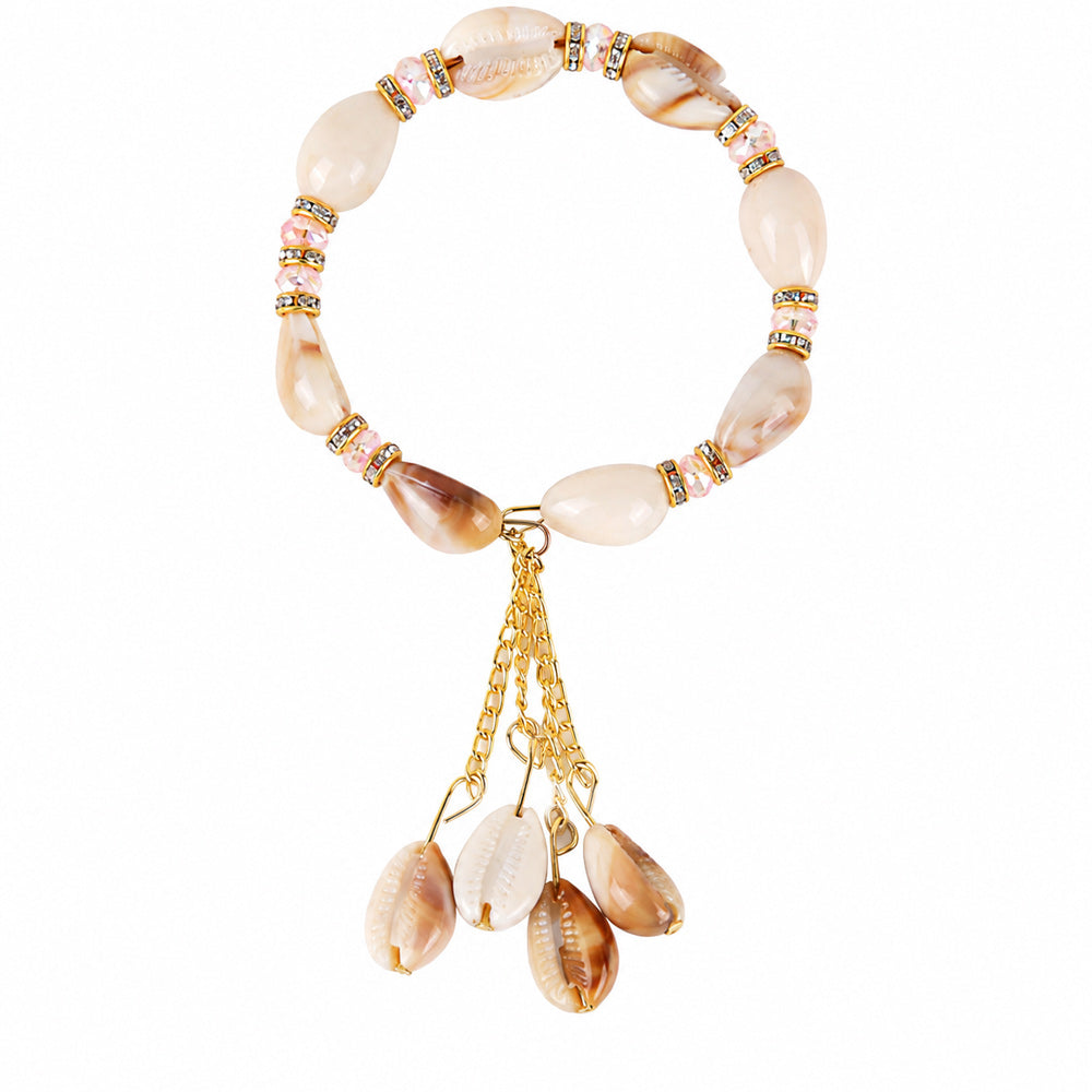 Natural Cowrie Shell Beaded Lumba Bracelet Rakhi