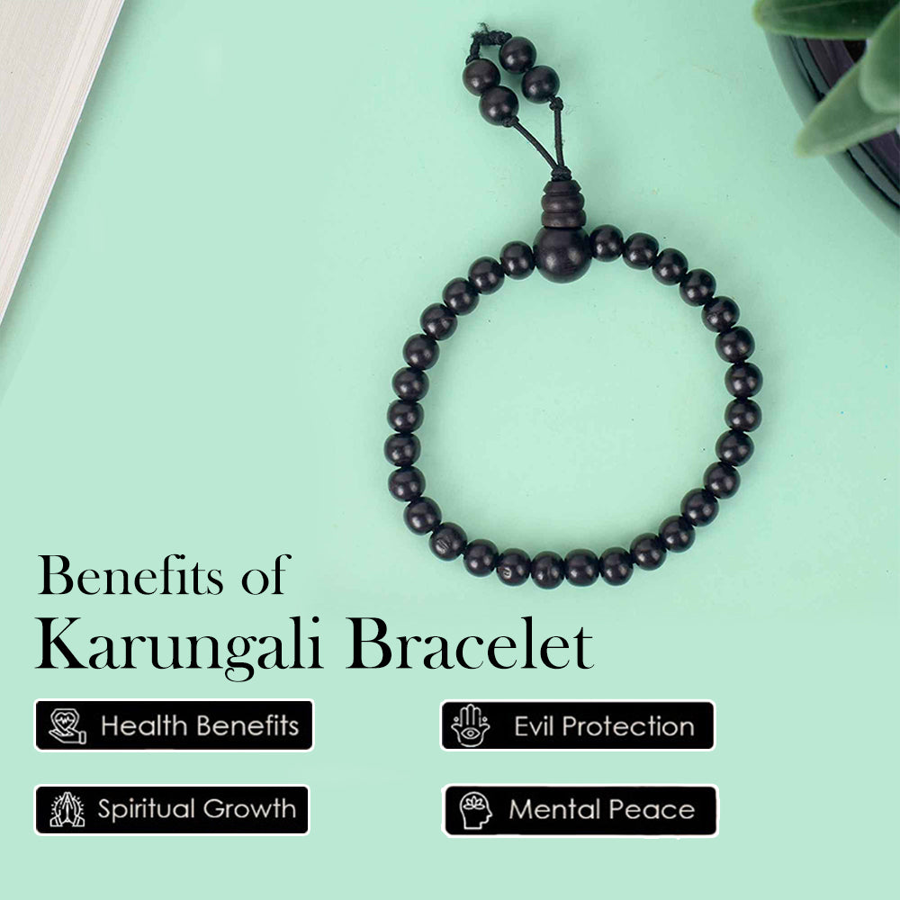 8mm Govt. Certified Karungali Bracelet with Matt Finish