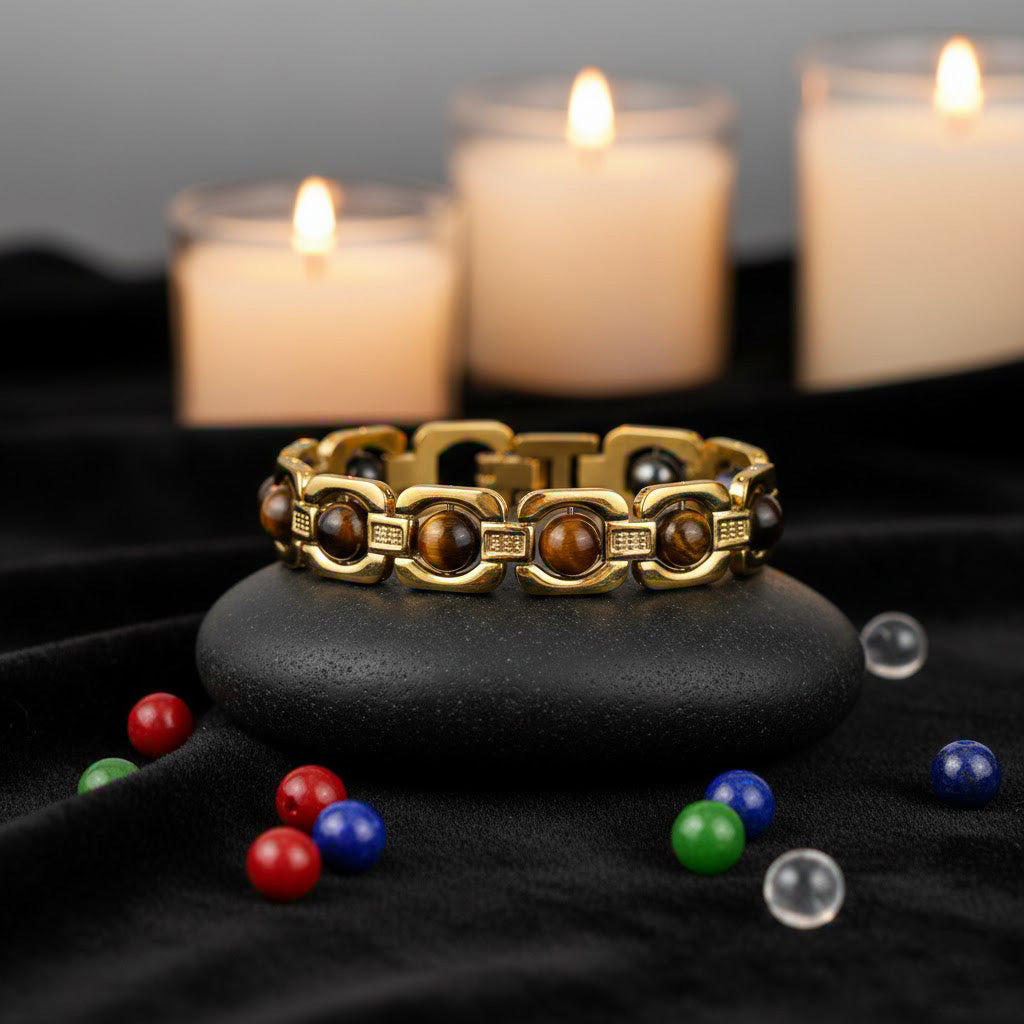 Gold Plated Triple Protection Bracelet – Unisex Spiritual Wear