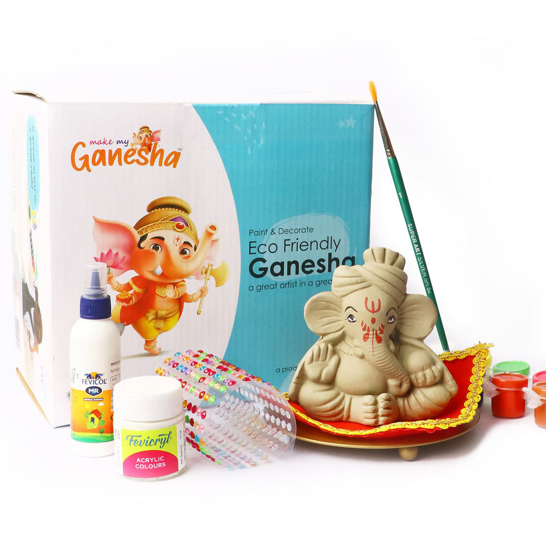 Make My Ganesha Paint and Decorate DIY Kit For Kids-Option 2