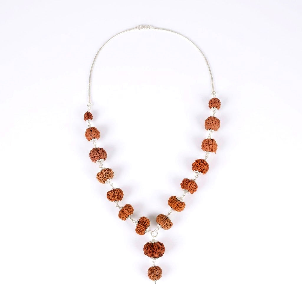Siddha Mala with 1 Mukhi Underdeveloped (Silver Chain, Nepal)