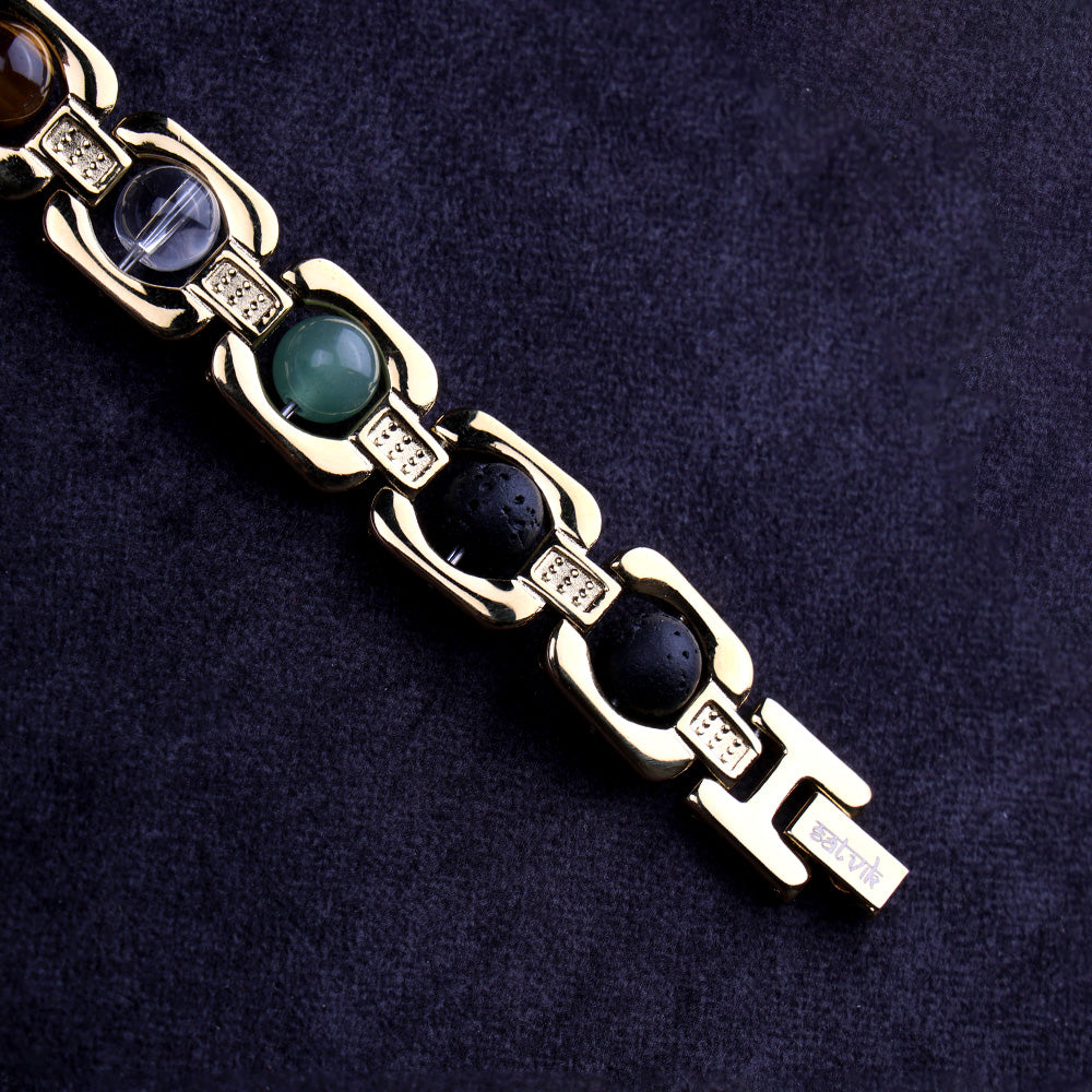 Gold Plated Dhanyog Bracelet Unisex Spiritual Wear