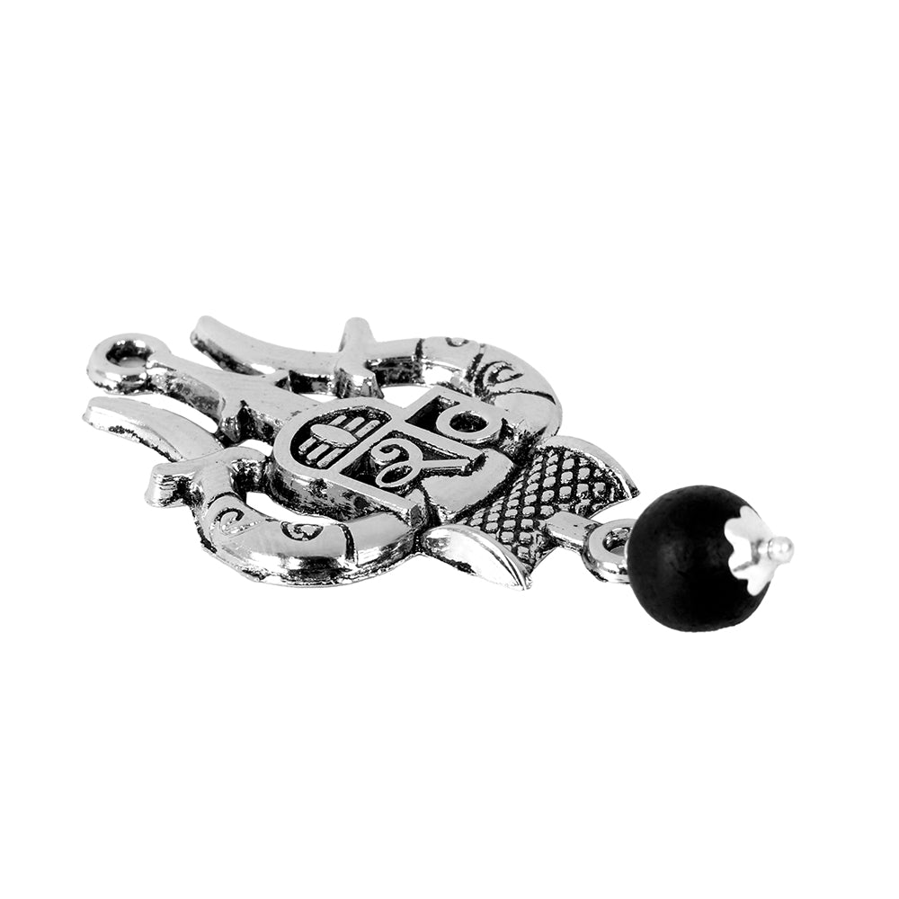 Silver Plated Mahakal Pendant for Spiritual Protection & Strength