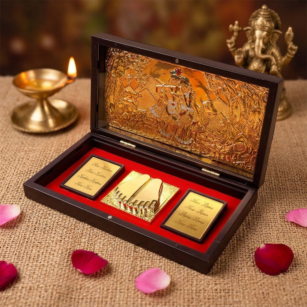 Radha Krishna Charan Paduka Box - Big