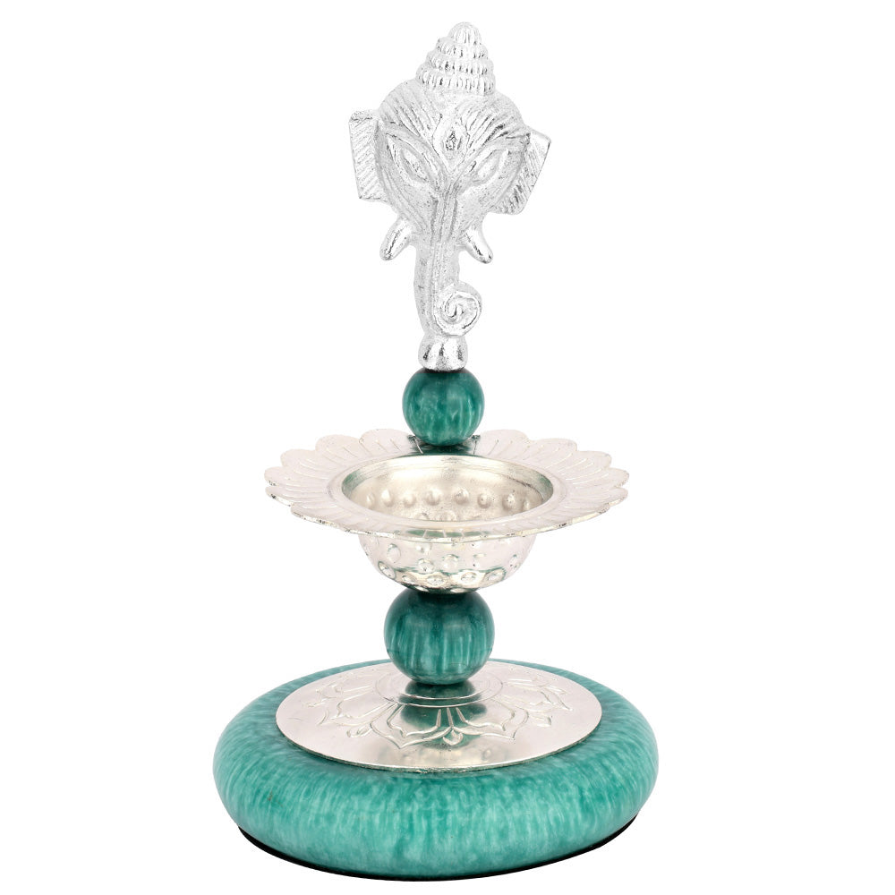 Ganesh Long Hand Deepam Brass Oil Lamp for Pooja
