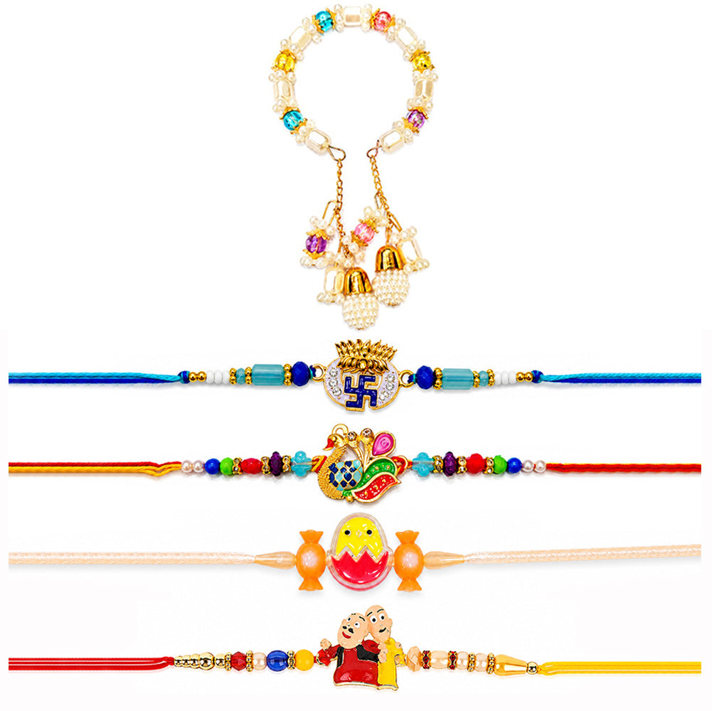 Handcrafted Family Rakhi Combo (Set of 5)