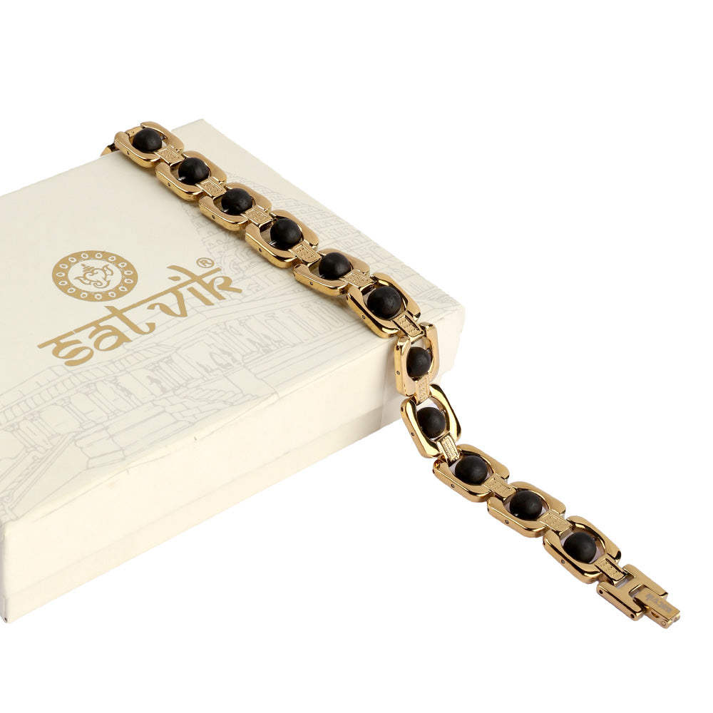 Gold Plated Karungali Bracelet Unisex Adjustable IGP Spiritual Wear