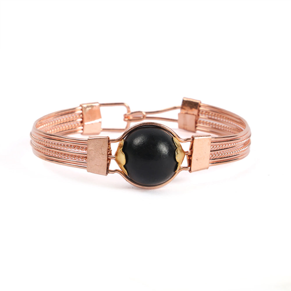 Ebony Wood Karungali Copper Plated Kada Authentic Spiritual Wear