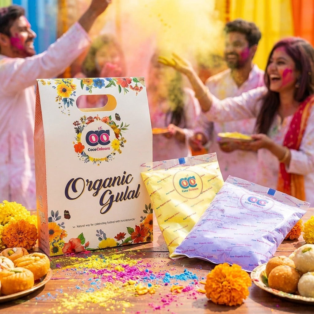 2 Pc Set of COCO Organic Gulal Holi Colors