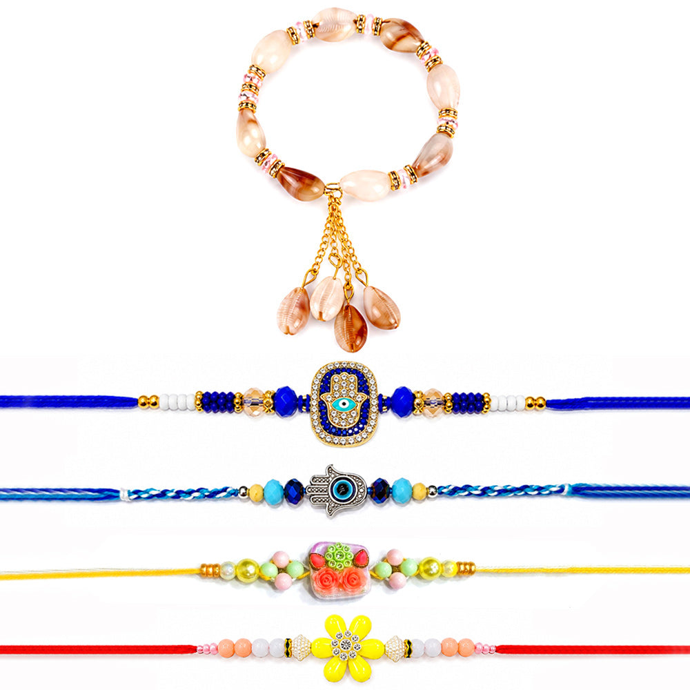 Artistic Premium Designer Rakhi Combo (Set of 5)