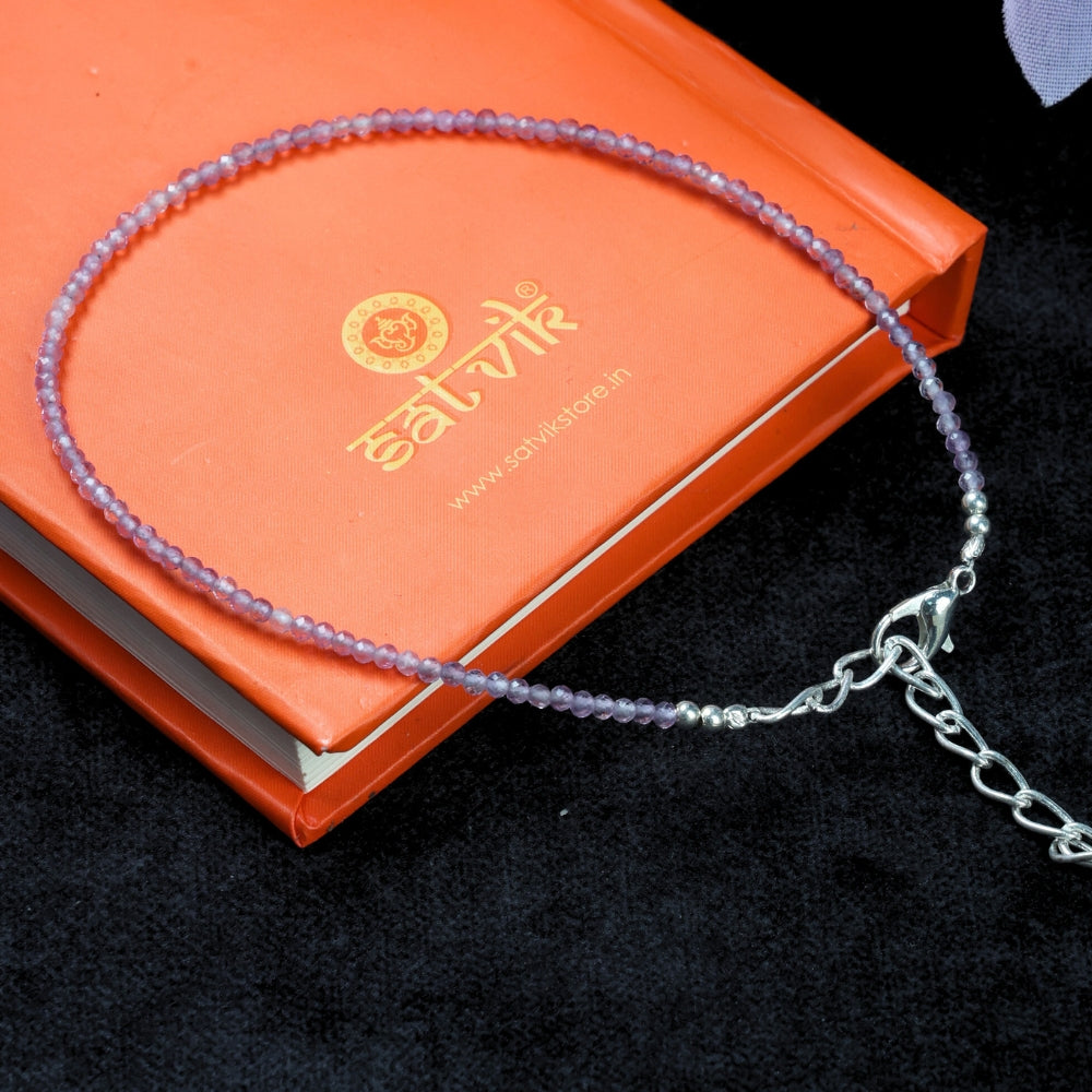 Amethyst Anklet Stylish Spiritual Wear