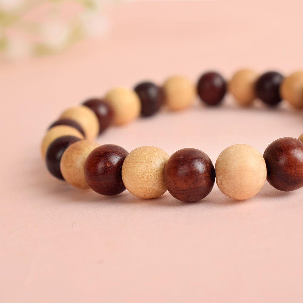 Govt. Certified White & Red Sandalwood Bracelet