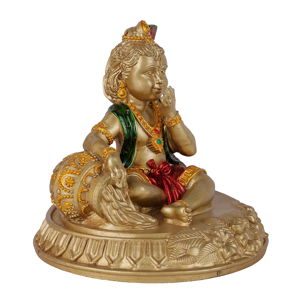 Premium Multi-Tone Laddu Gopal Resin Statue