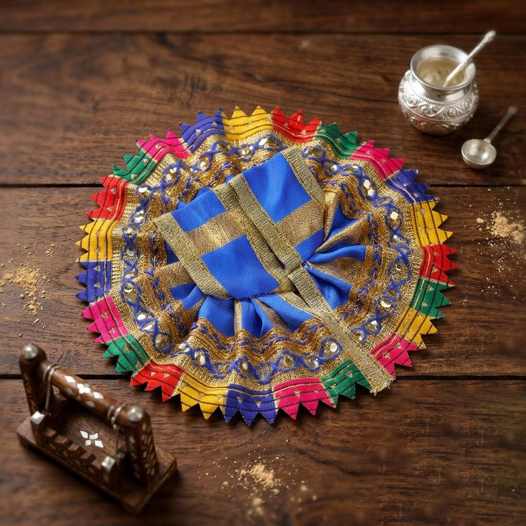 Size 1 Multicolour Border Laddu Gopal Dress
