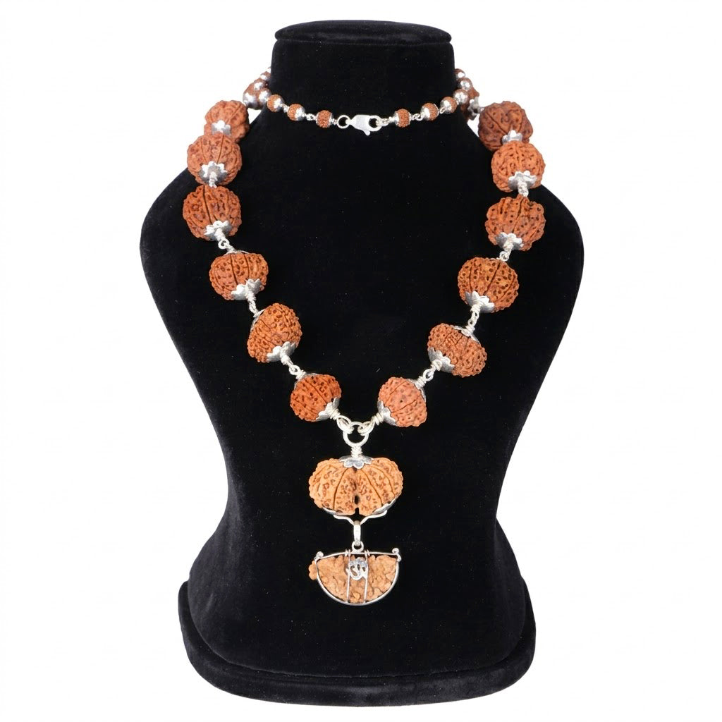 Siddha Mala with 1 Mukhi Half Moon (Collector Rudraksha, Nepal)