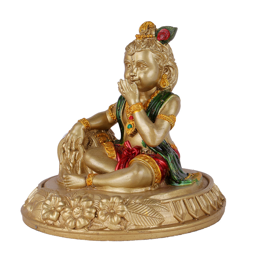 Premium Multi-Tone Laddu Gopal Resin Statue