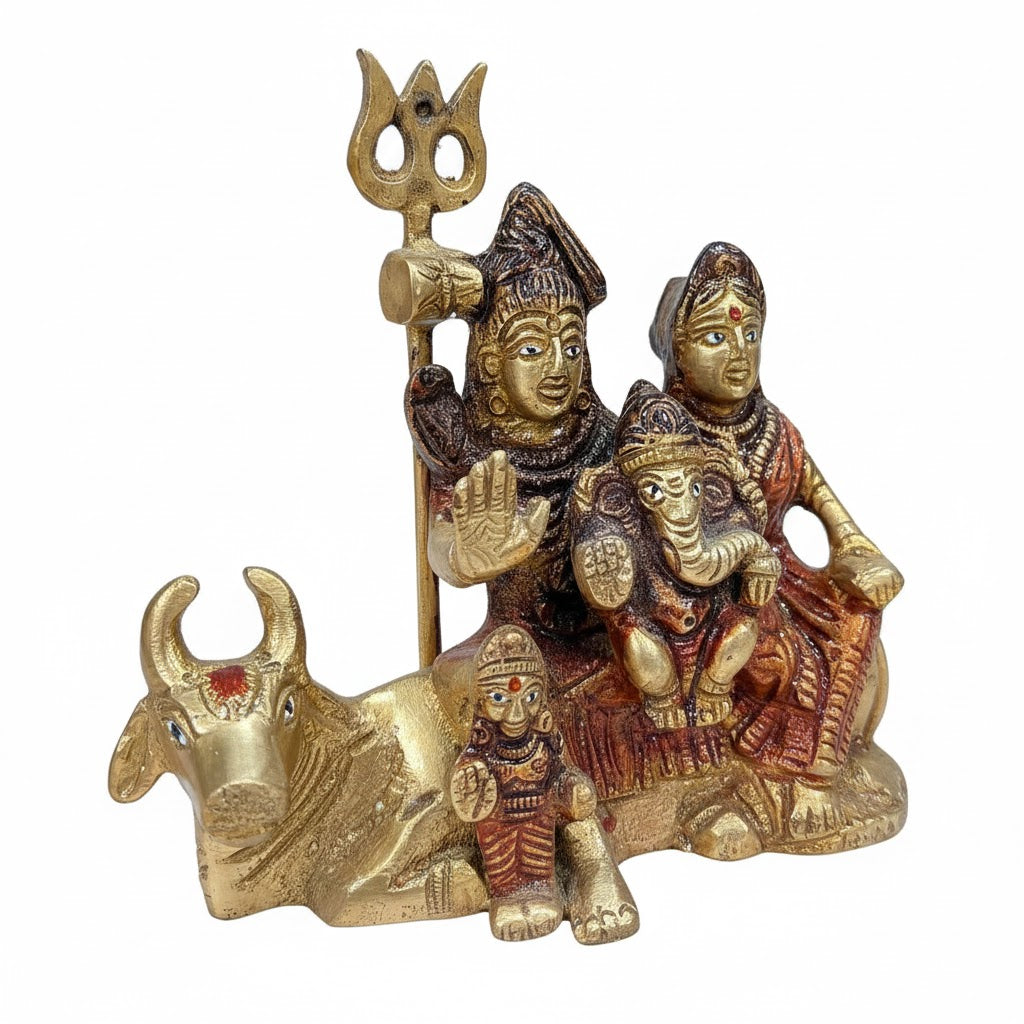 4.7 Inch Sampurna Shiv Parivaar with Nandi