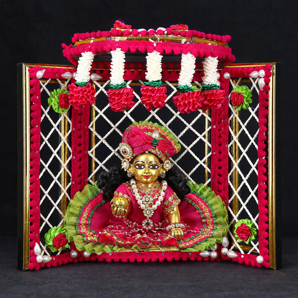 Traditional Handcrafted Deity Idol Background Phool Bangla
