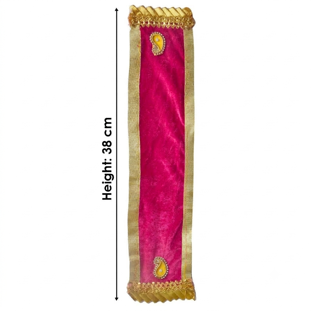 Exclusive Magenta Velvet Ganpati Idol Patka