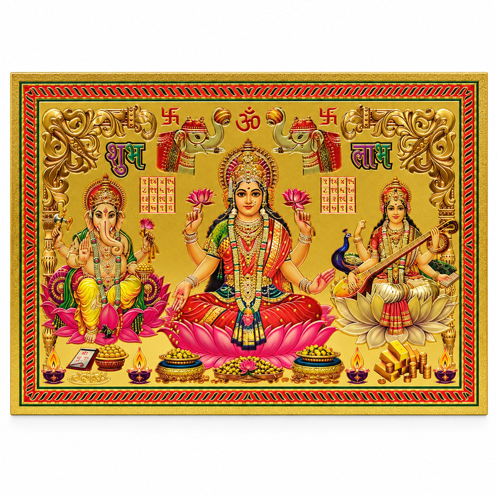 Premium Lakshmi Ganesha Saraswati Diwali Sticker
