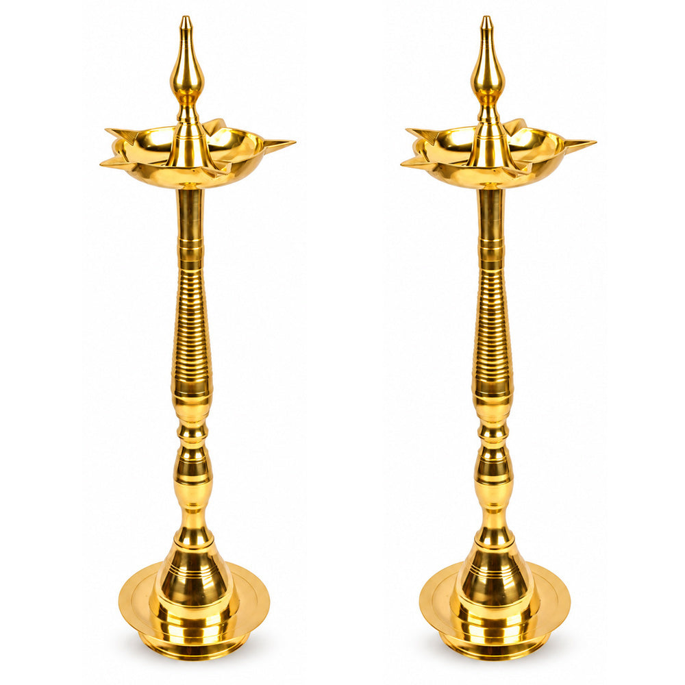 28 Inch Brass Kerala Diya Samai Lamp