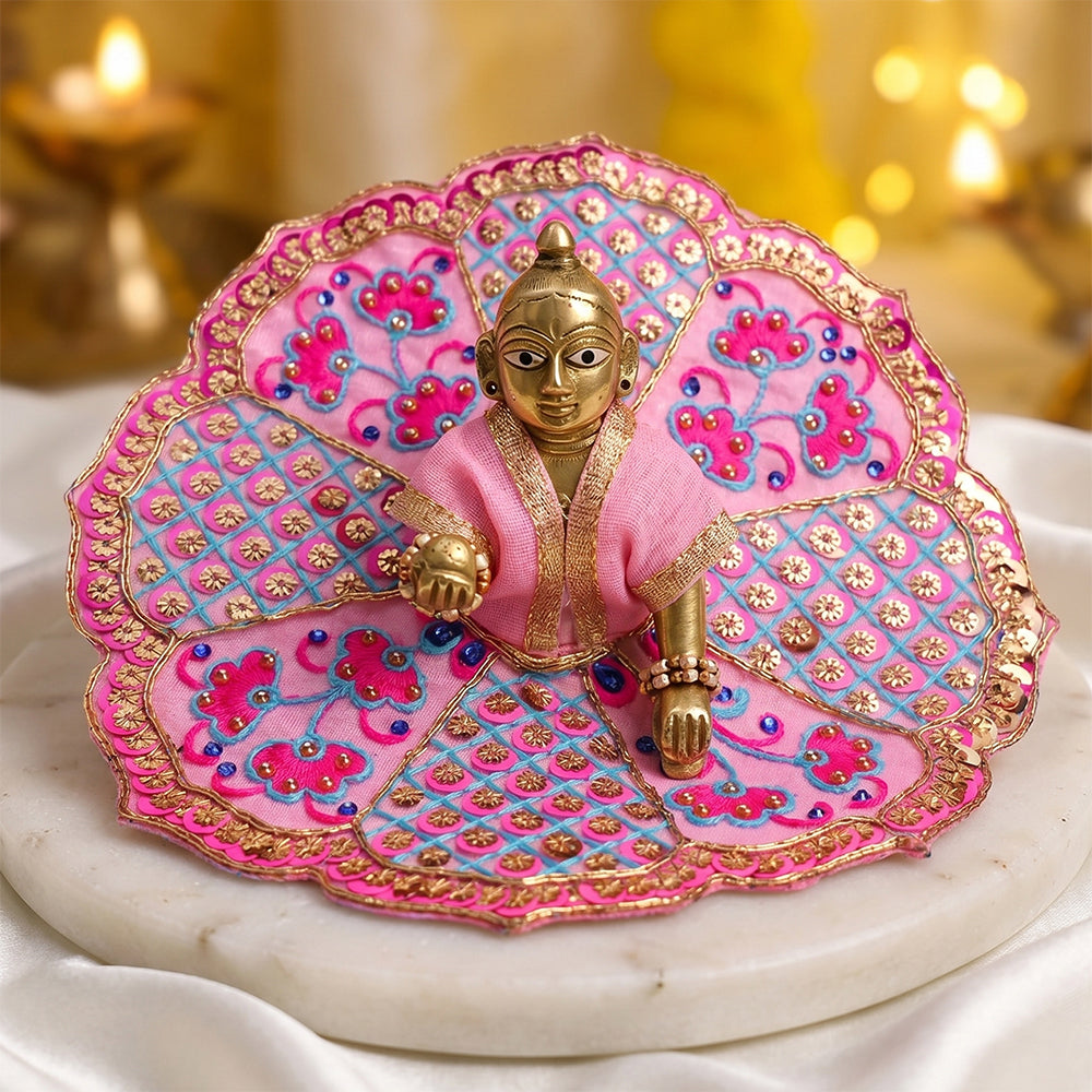 Size 0 to 5 Premium Checkered Laddu Gopal Dress