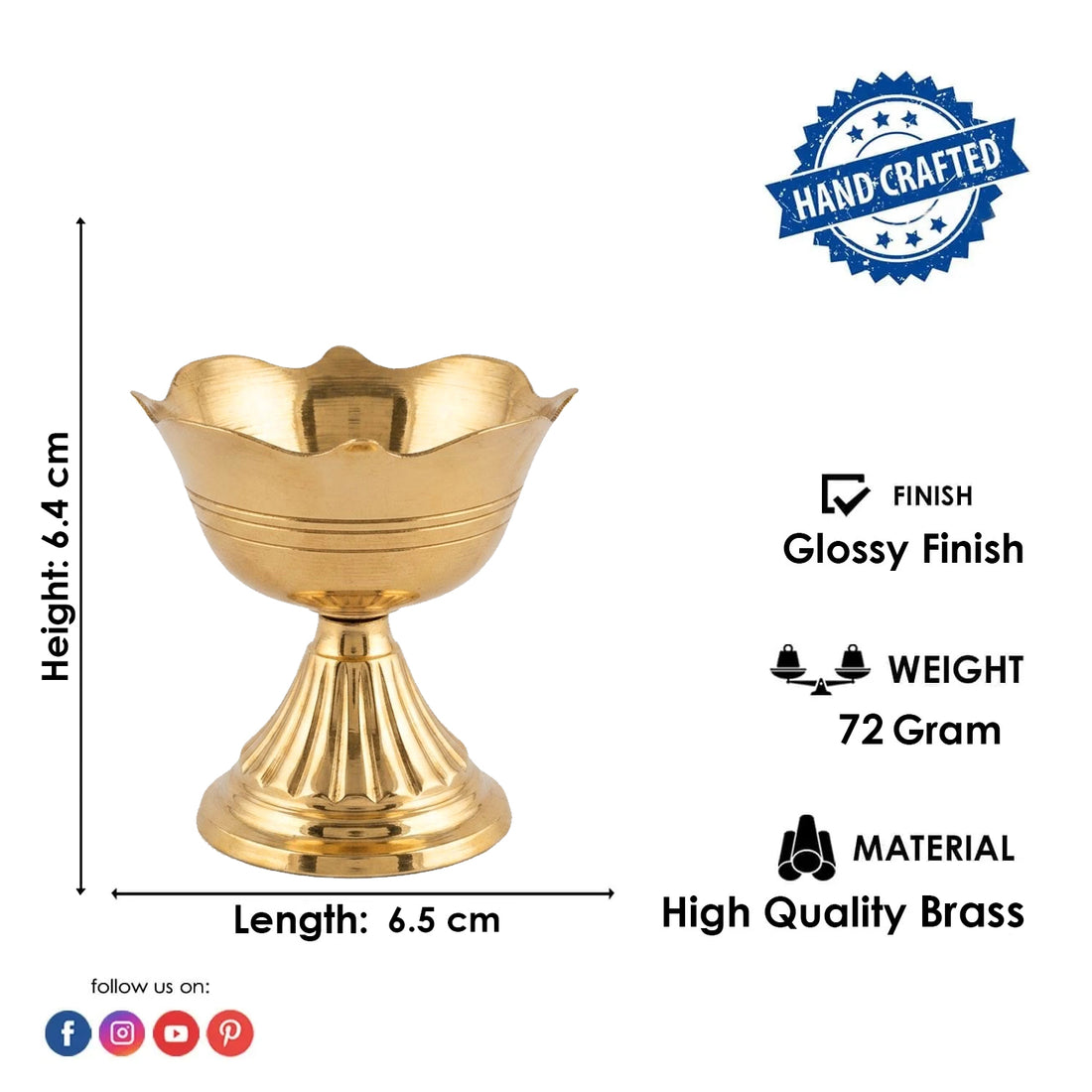 Handcrafted Floral Akhand Brass Rose Diya