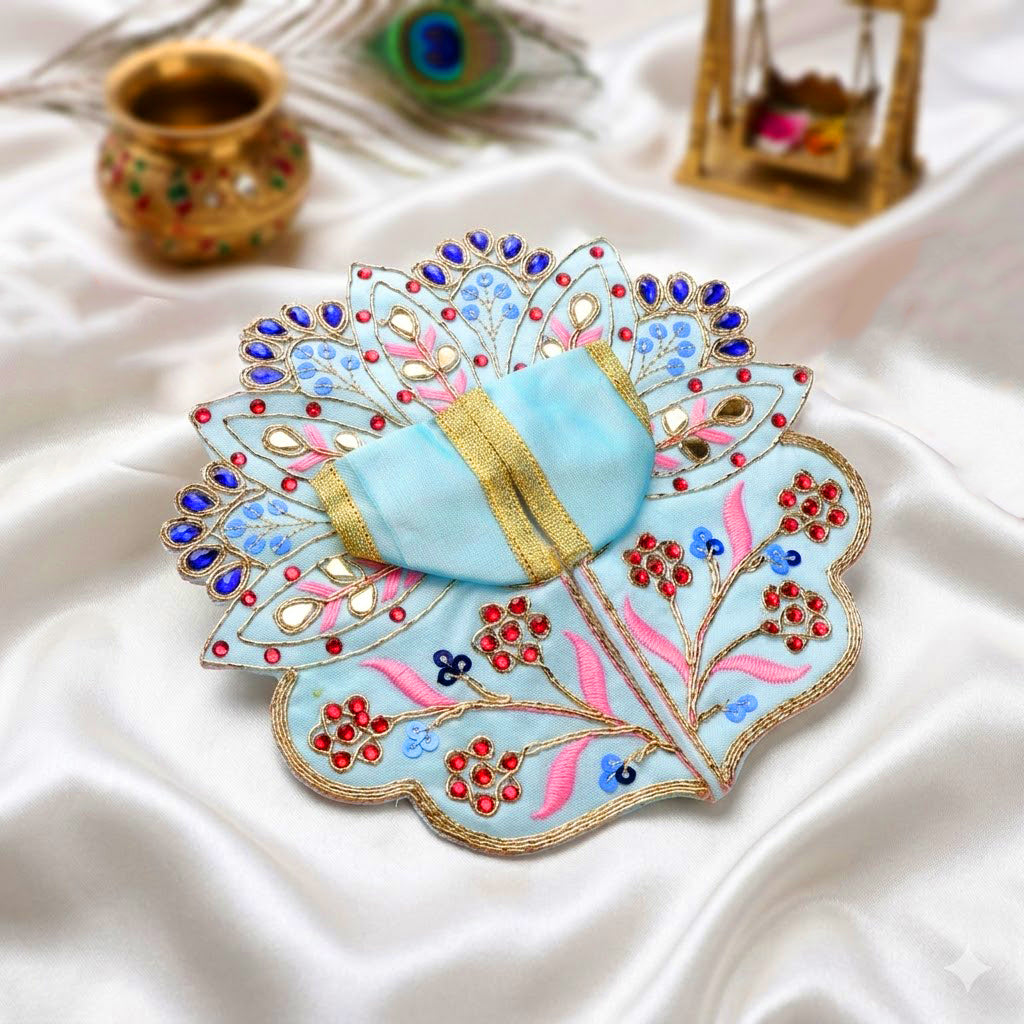 Size No.2 Traditional Zari Work Indian Laddu Gopal Dress