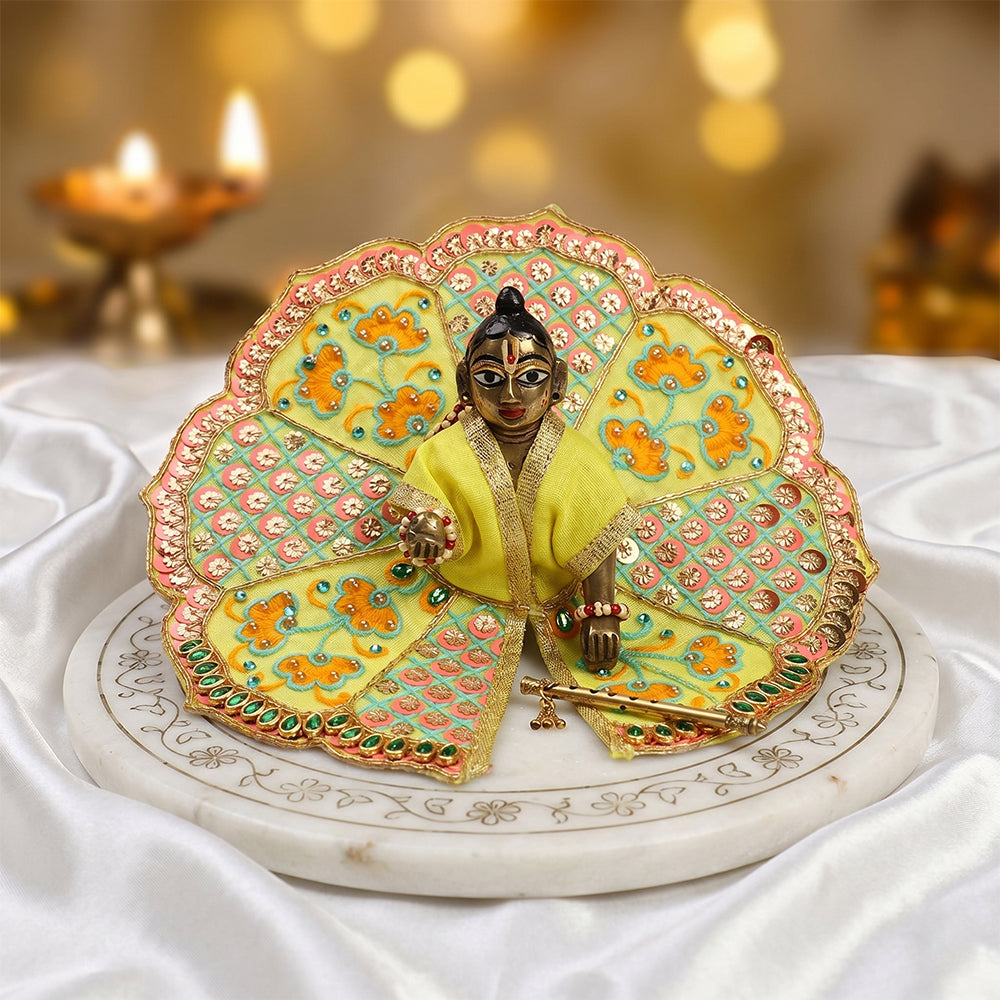 Size 0 to 5 Premium Checkered Laddu Gopal Dress