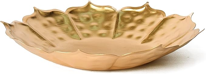 Metal Lotus Shape Urli for Decor With Floating Diya (Pack of 3)